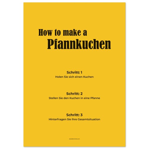 How To Make A Pfannkuchen - Poster