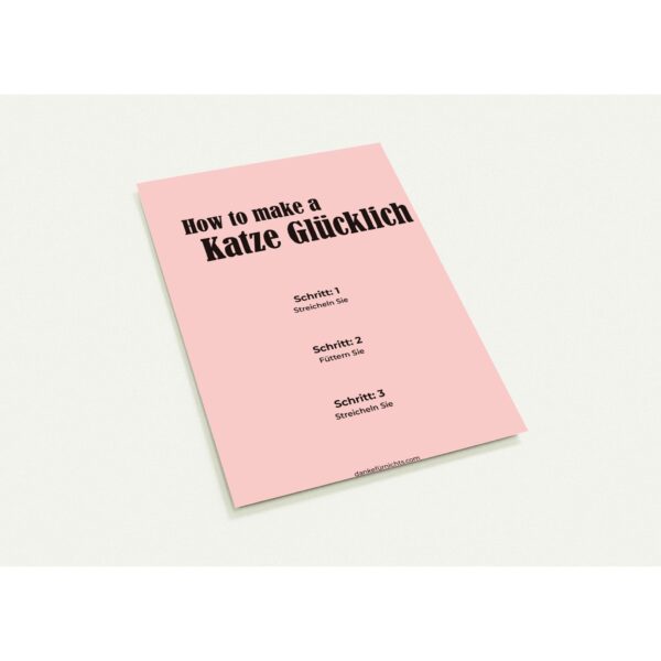 How To Make A Katze Glücklich - Postkarten 10er Pack